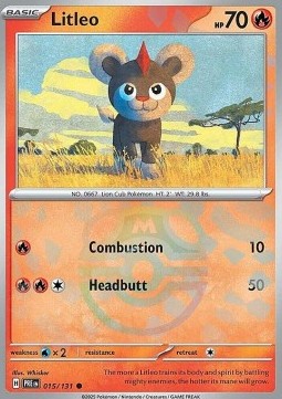 Litleo 015 — Prismatic Evolutions: Additionals (English Pokémon TCG card)