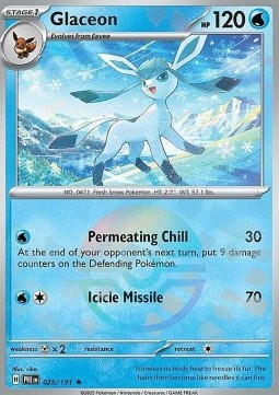 Glaceon 025 — Prismatic Evolutions: Additionals (English Pokémon TCG card)