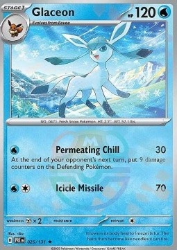 Glaceon 025 — Prismatic Evolutions: Additionals (English Pokémon TCG card)