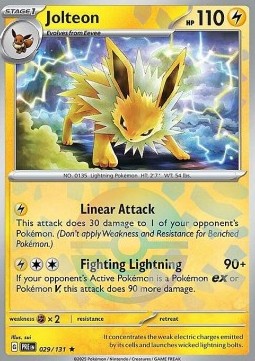 Jolteon 029 — Prismatic Evolutions: Additionals (English Pokémon TCG card)