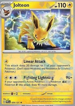Jolteon 029 — Prismatic Evolutions: Additionals (English Pokémon TCG card)