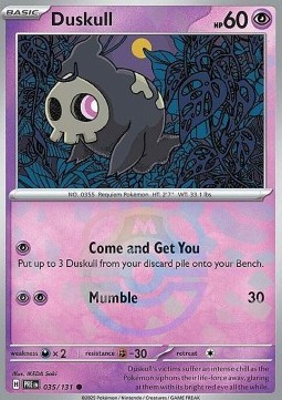 Duskull 035 — Prismatic Evolutions: Additionals (English Pokémon TCG card)