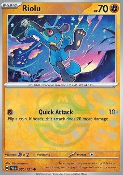 Riolu 050 — Prismatic Evolutions: Additionals (English Pokémon TCG card)