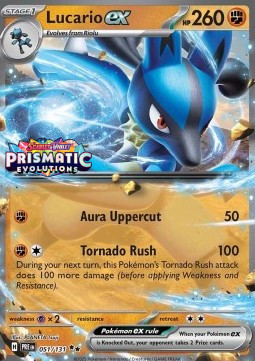 Lucario ex 051 — Prismatic Evolutions: Additionals (English Pokémon TCG card)