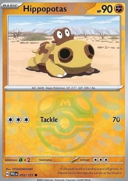 Hippopotas 052 — Prismatic Evolutions: Additionals (English Pokémon TCG card)