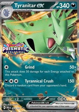 Tyranitar ex 064 — Prismatic Evolutions: Additionals (English Pokémon TCG card)