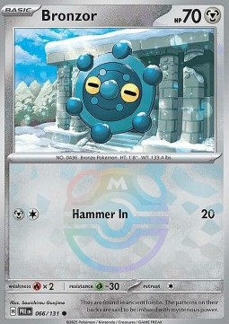 Bronzor 066 — Prismatic Evolutions: Additionals (English Pokémon TCG card)