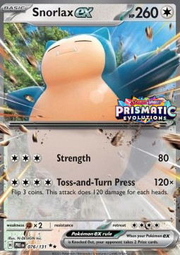 Snorlax ex 076 — Prismatic Evolutions: Additionals (English Pokémon TCG card)