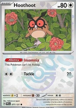 Hoothoot 077 — Prismatic Evolutions: Additionals (English Pokémon TCG card)