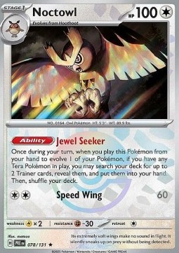 Noctowl 078 — Prismatic Evolutions: Additionals (English Pokémon TCG card)