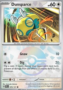Dunsparce 079 — Prismatic Evolutions: Additionals (English Pokémon TCG card)