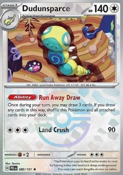 Dudunsparce 080 — Prismatic Evolutions: Additionals (English Pokémon TCG card)