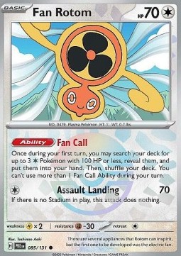 Fan Rotom 085 — Prismatic Evolutions: Additionals (English Pokémon TCG card)