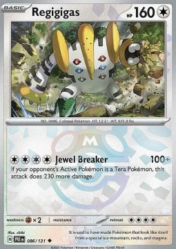 Regigigas 086 — Prismatic Evolutions: Additionals (English Pokémon TCG card)