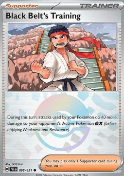 Black Belt's Training 098 — Prismatic Evolutions: Additionals (English Pokémon TCG card)