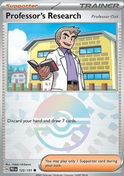 Professor's Research - Professor Oak 122 — Prismatic Evolutions: Additionals (English Pokémon TCG card)