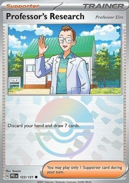 Professor's Research - Professor Elm 123 — Prismatic Evolutions: Additionals (English Pokémon TCG card)