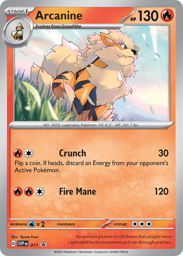 Arcanine 011/226 — Scarlet & Violet Promos (English Pokémon TCG card)