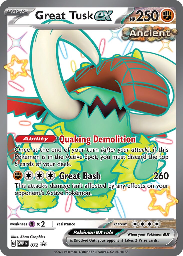 Great Tusk ex 072/226 — Scarlet & Violet Promos (English Pokémon TCG card)