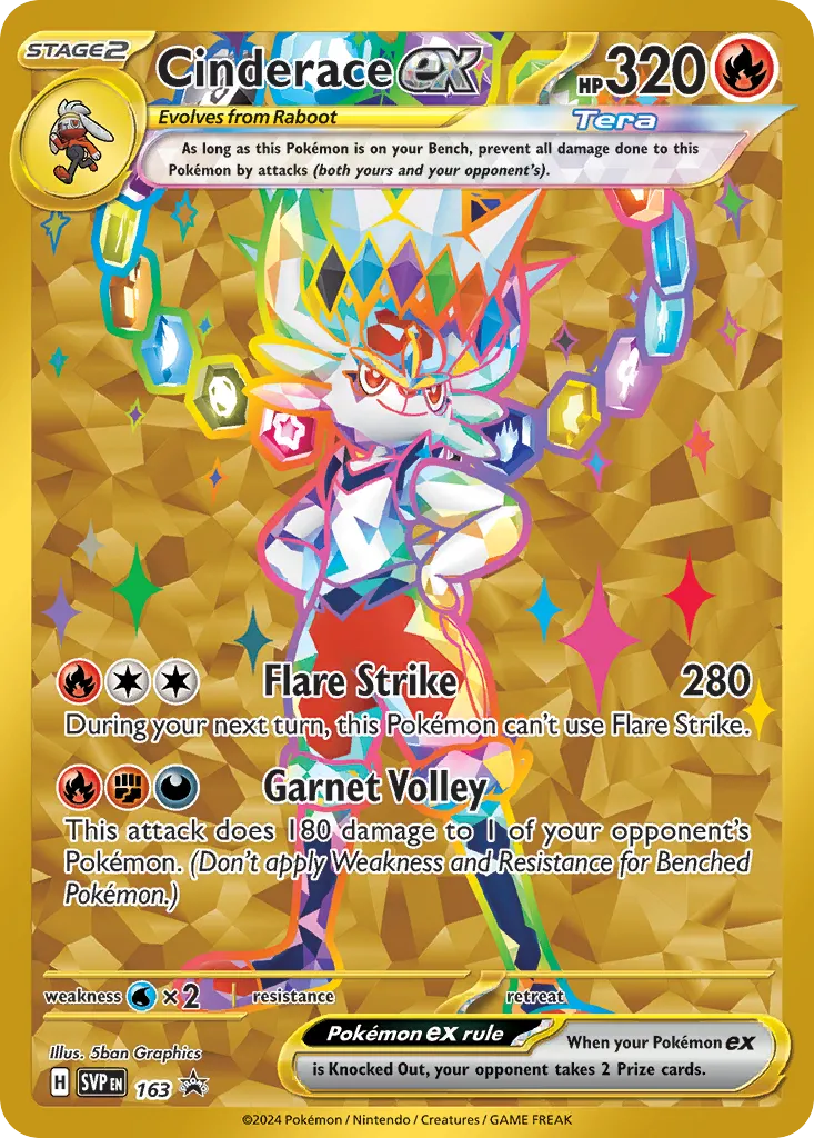 Cinderace ex 163/226 — Scarlet & Violet Promos (English Pokémon TCG card)