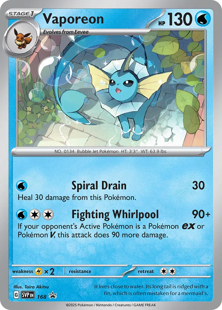 Vaporeon 168/226 — Scarlet & Violet Promos (English Pokémon TCG card)
