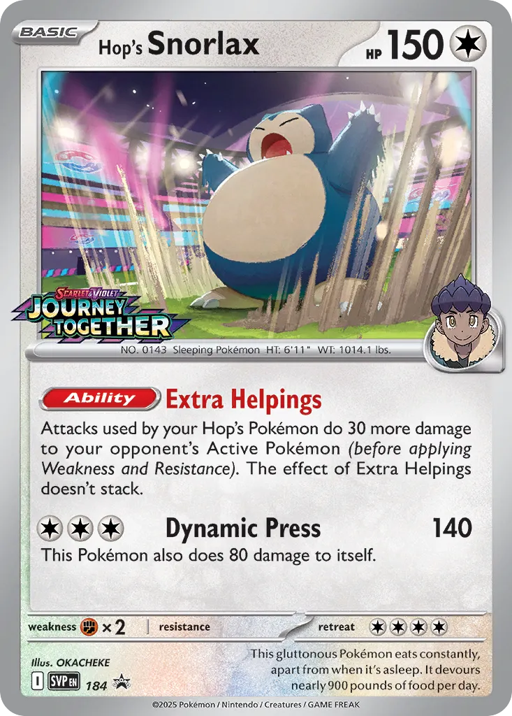 Hop's Snorlax 184/226 — Scarlet & Violet Promos (English Pokémon TCG card)
