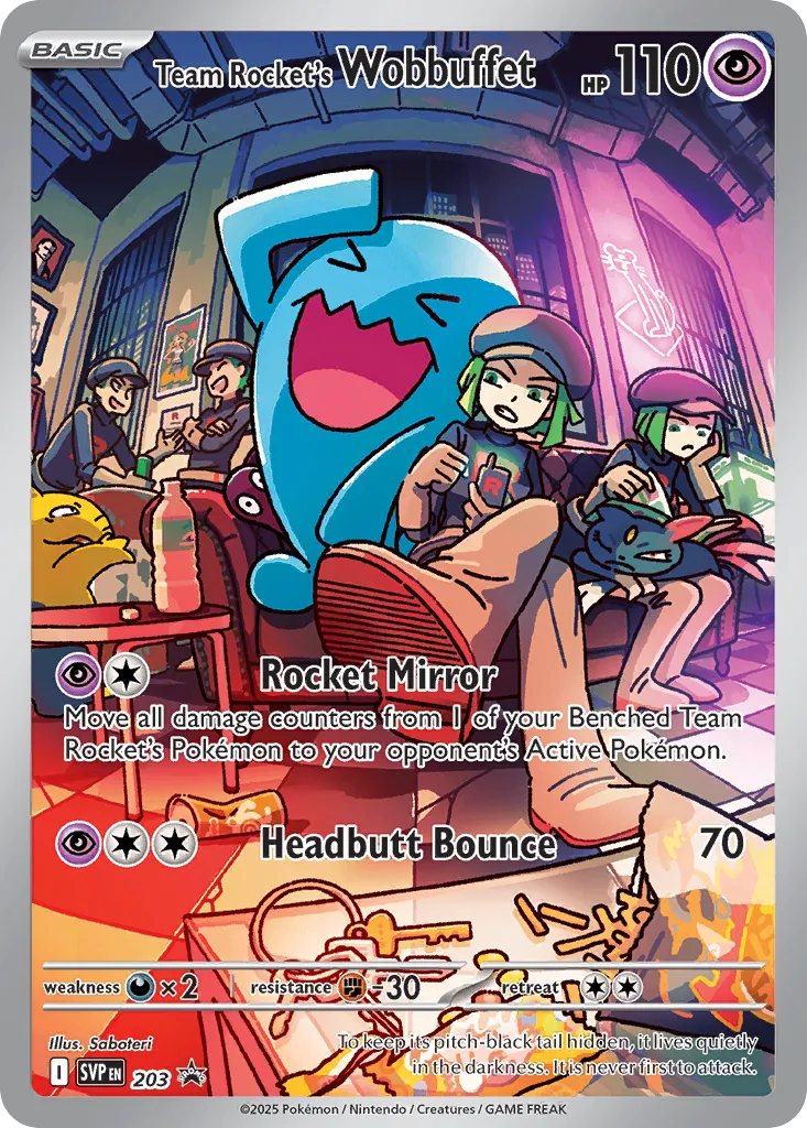 Team Rocket's Wobbuffet 203/226 — Scarlet & Violet Promos (English Pokémon TCG card)