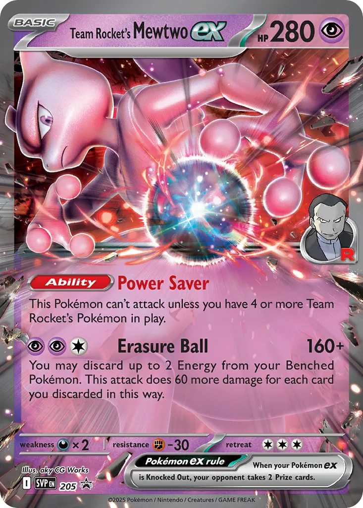 Team Rocket's Mewtwo ex 205/226 — Scarlet & Violet Promos (English Pokémon TCG card)