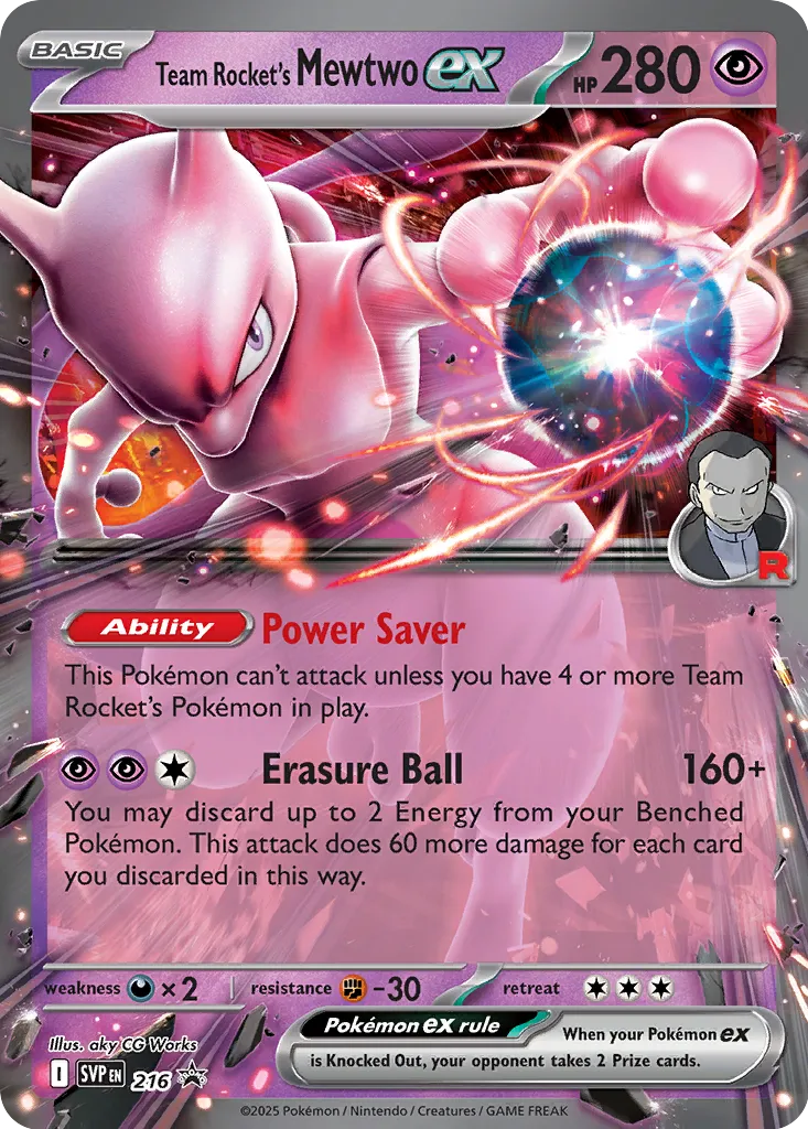 Team Rocket's Mewtwo ex 216/226 — Scarlet & Violet Promos (English Pokémon TCG card)