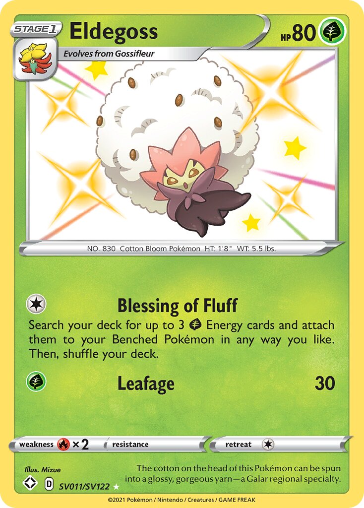 Eldegoss 011 — Shining Fates (Shiny Vault) (English Pokémon TCG card)