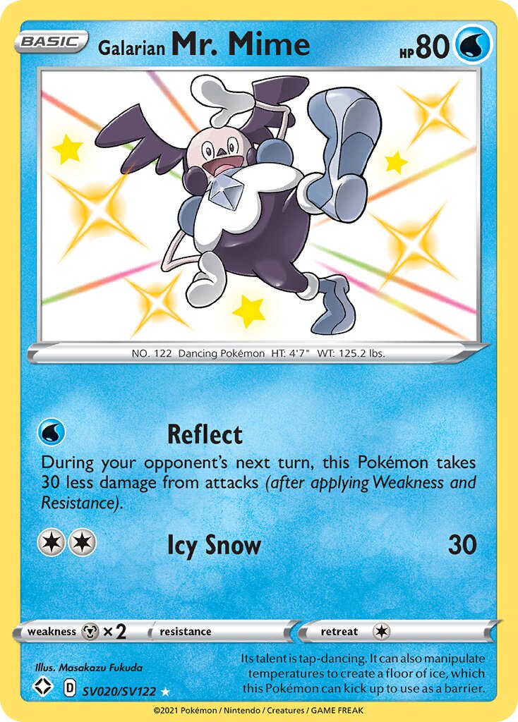 Galarian Mr. Mime 020 — Shining Fates (Shiny Vault) (English Pokémon TCG card)