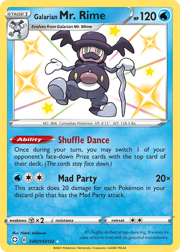 Galarian Mr. Rime 021 — Shining Fates (Shiny Vault) (English Pokémon TCG card)