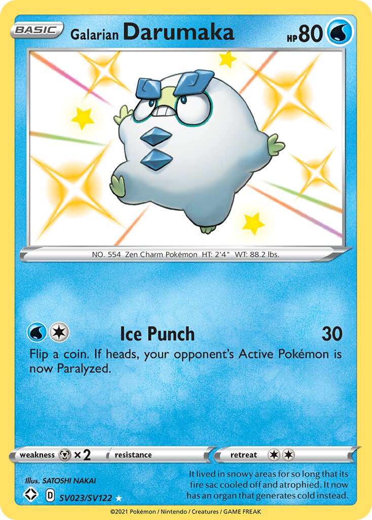Galarian Darumaka 023 — Shining Fates (Shiny Vault) (English Pokémon TCG card)