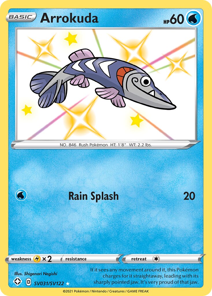 Arrokuda 031 — Shining Fates (Shiny Vault) (English Pokémon TCG card)