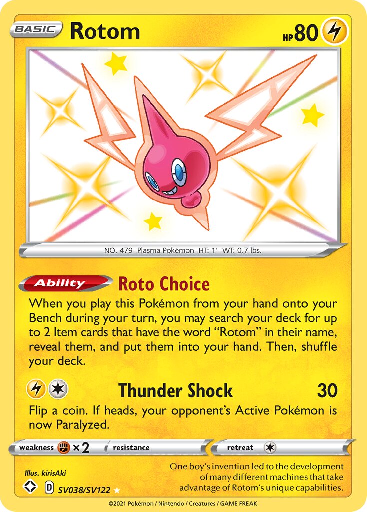 Rotom 038 — Shining Fates (Shiny Vault) (English Pokémon TCG card)