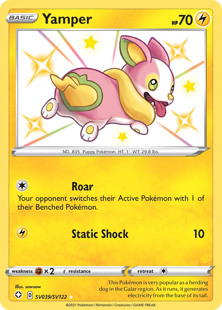 Yamper 039 — Shining Fates (Shiny Vault) (English Pokémon TCG card)