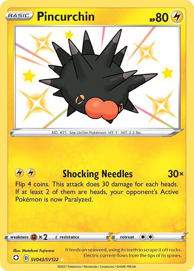 Pincurchin 043 — Shining Fates (Shiny Vault) (English Pokémon TCG card)