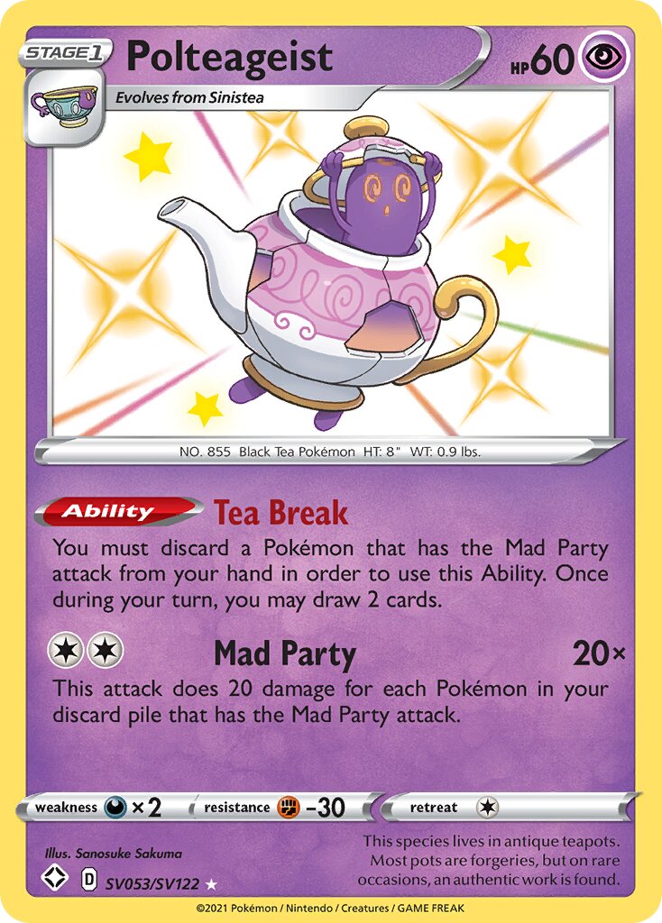Polteageist 053 — Shining Fates (Shiny Vault) (English Pokémon TCG card)