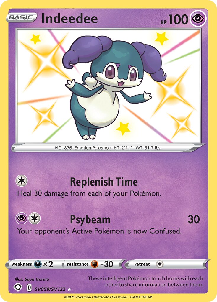 Indeedee 059 — Shining Fates (Shiny Vault) (English Pokémon TCG card)