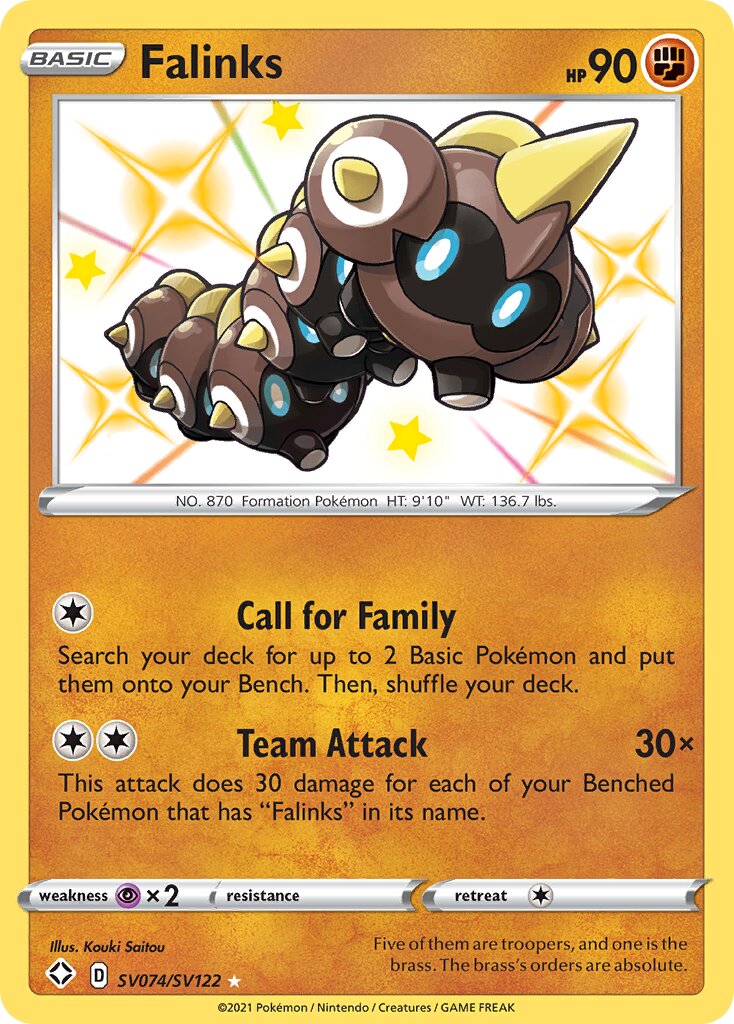 Falinks 074 — Shining Fates (Shiny Vault) (English Pokémon TCG card)
