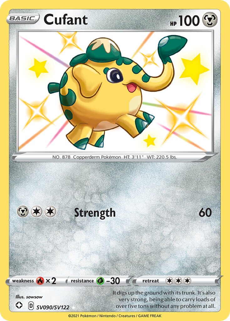 Cufant 090 — Shining Fates (Shiny Vault) (English Pokémon TCG card)