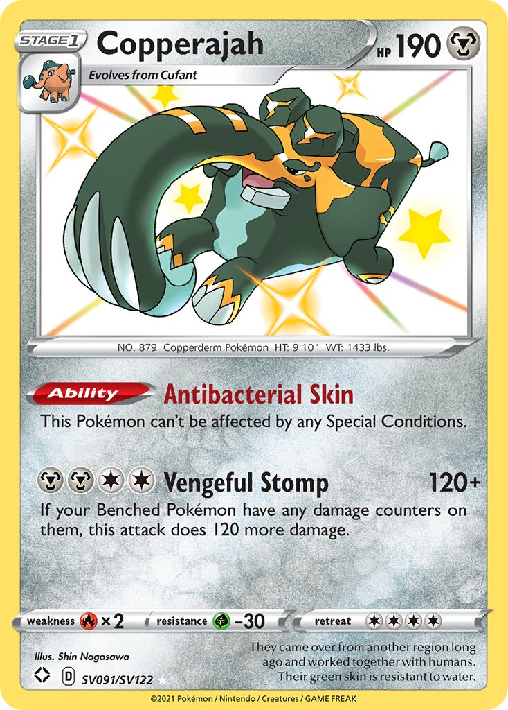 Copperajah 091 — Shining Fates (Shiny Vault) (English Pokémon TCG card)