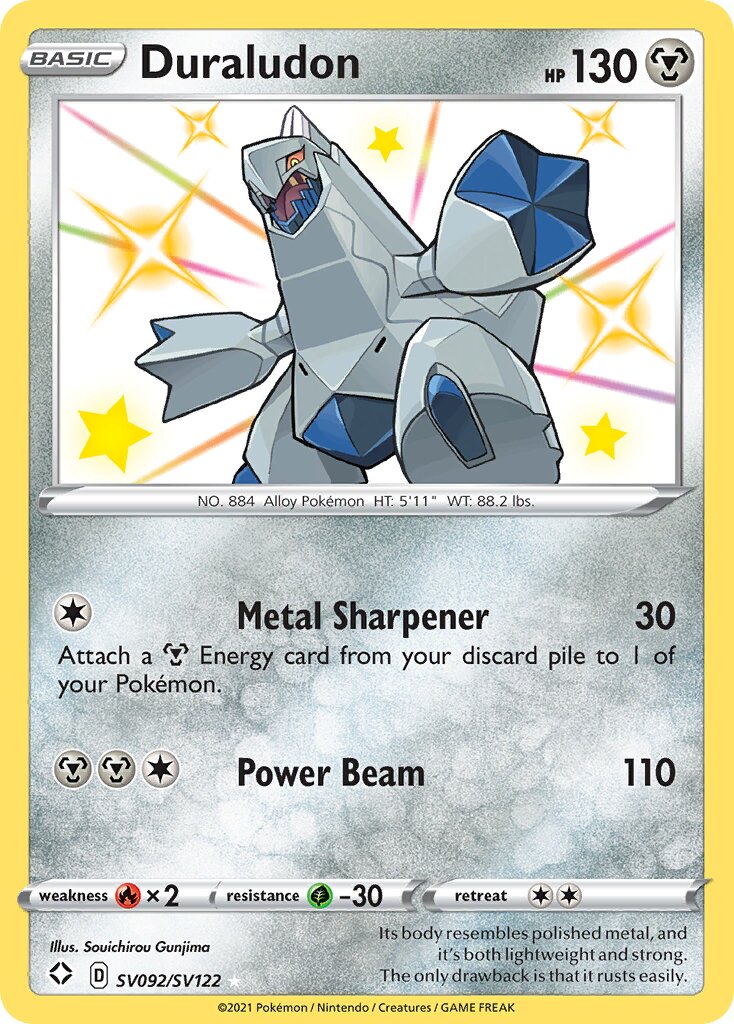 Duraludon 092 — Shining Fates (Shiny Vault) (English Pokémon TCG card)