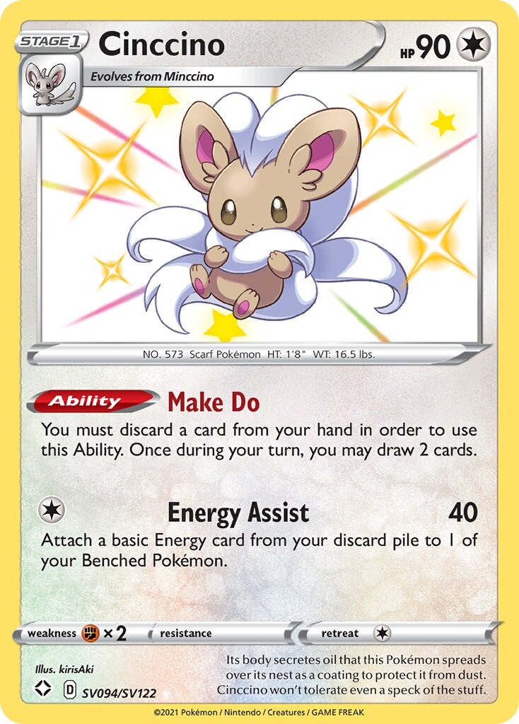 Cinccino 094 — Shining Fates (Shiny Vault) (English Pokémon TCG card)