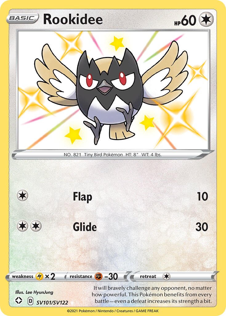 Rookidee 101 — Shining Fates (Shiny Vault) (English Pokémon TCG card)