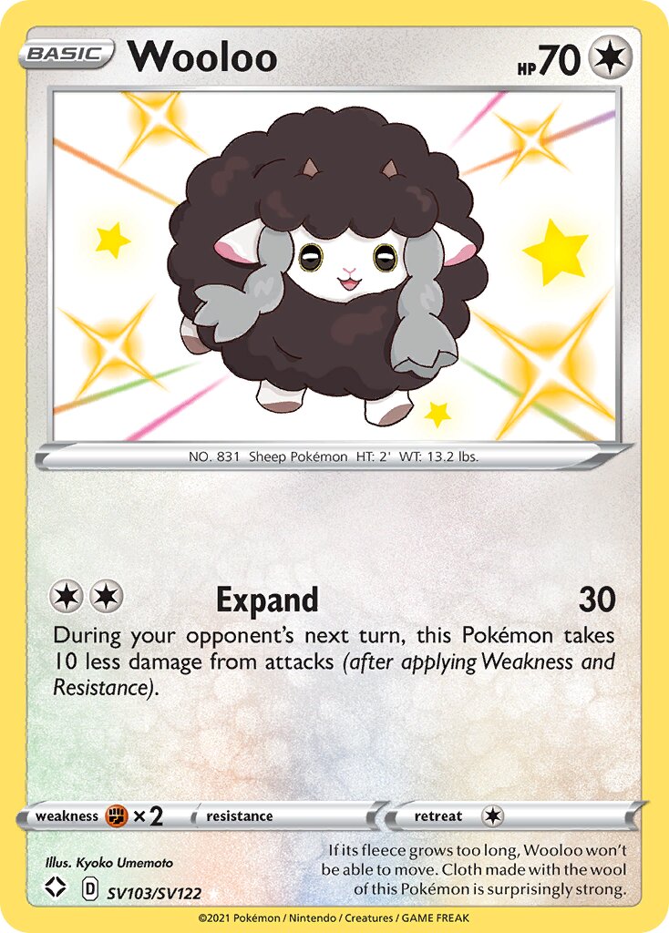 Wooloo 103 — Shining Fates (Shiny Vault) (English Pokémon TCG card)