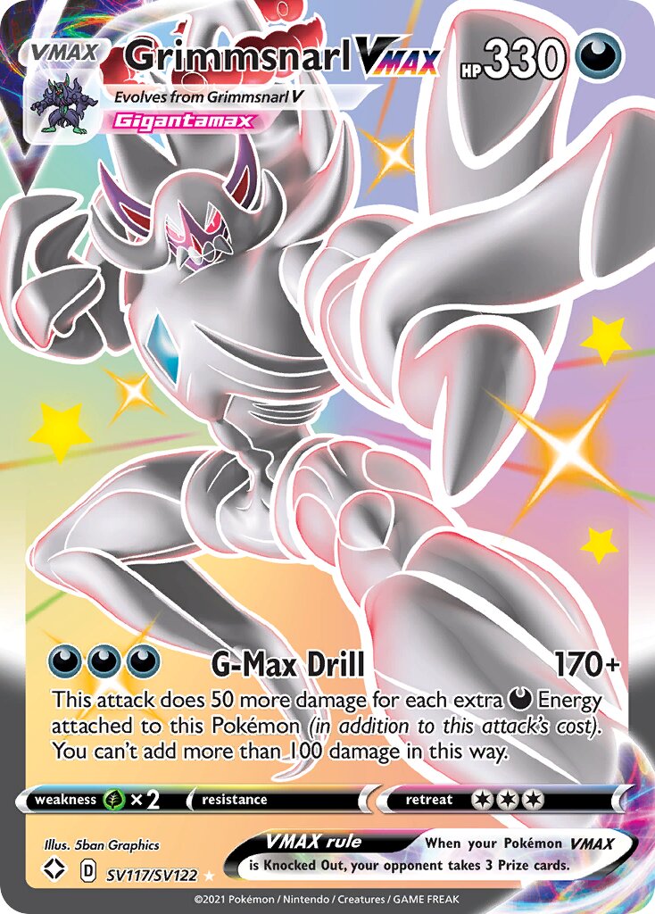 Grimmsnarl VMAX 117 — Shining Fates (Shiny Vault) (English Pokémon TCG card)