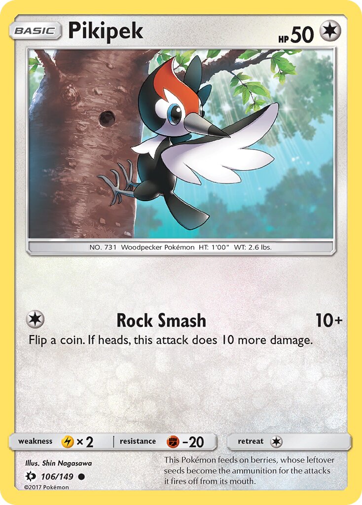 Pikipek 106/149 — Sun & Moon (English Pokémon TCG card)