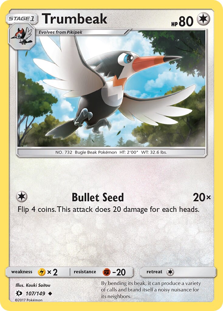 Trumbeak 107/149 — Sun & Moon (English Pokémon TCG card)