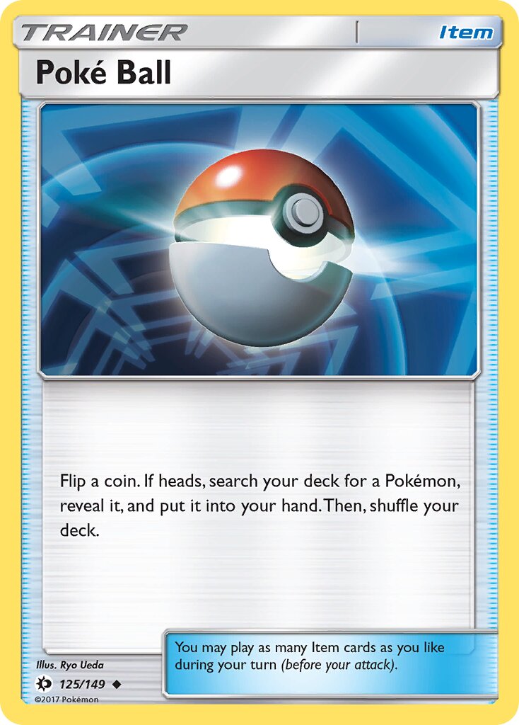 Poké Ball 125/149 — Sun & Moon (English Pokémon TCG card)